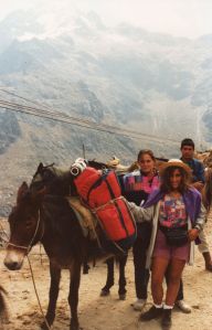 Estación Loma Redonda del teleférico, camino a Los Nevados, Mérida, Venezuela. Marzo de 1993.