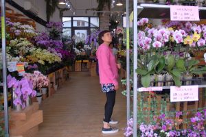 Mercado de flores en Hong Kong.