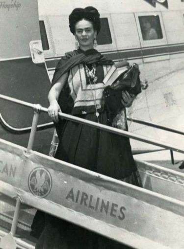 Frida llegando a NY 1938