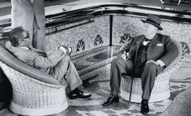 Aristóteles Onassis y Winston Churchill.