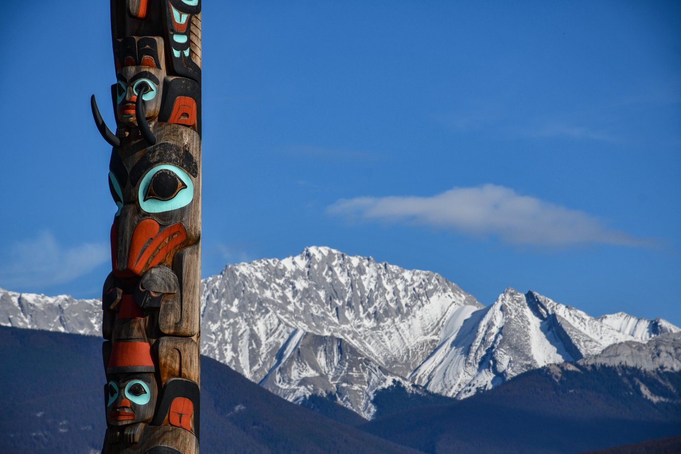 Tótem de Jasper, Alberta, Canadá.