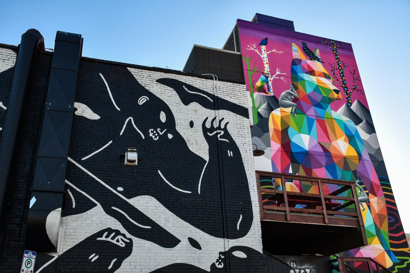 Arte callejero en Old Strathcona, Edmonton, Alberta, Canadá.